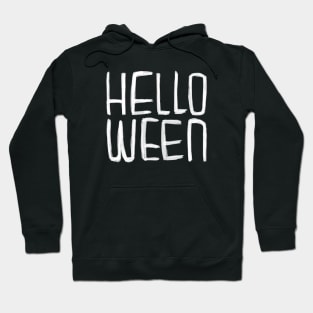 Funny Hello Ween Typography, Pun, Helloween for Halloween Hoodie